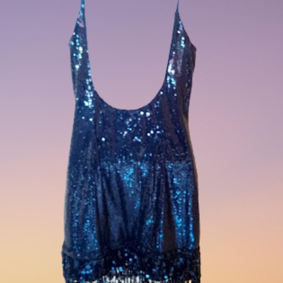 LE CHATEAU Charleston Era Black Sequined Dress Size 2 NEW NWT - Picture 7 of 10